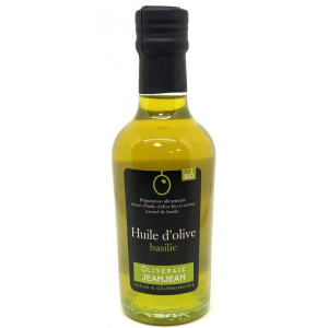 Huile d'olive au basilic bio