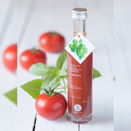 Vinaigre à la pulpe de tomate et basilic 10 cl