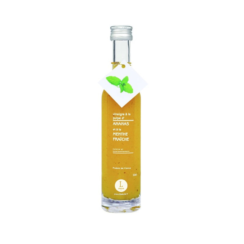 Vinaigre à la pulpe d'ananas et menthe 10 cl